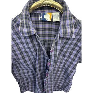 Vintage Punch Apparel Purple Plaid Button Up Shirt - M